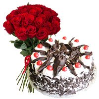 Valentine's Day Cake in Jammu with Valentine's Day Flowers to Jammu